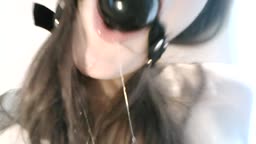 Ball gagged Drooler