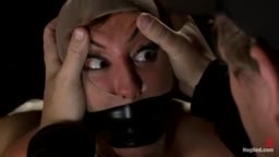 Strict bondage and fucking on Hogtied