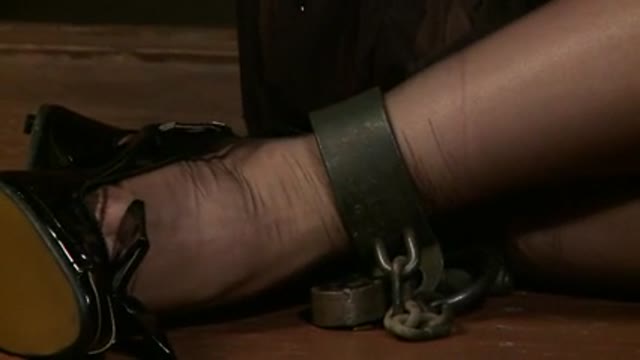 Chained to post