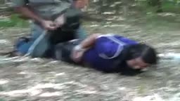Strappado and breast bondage in the woods