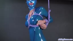 Suspension in blue latex - Ashley Renee