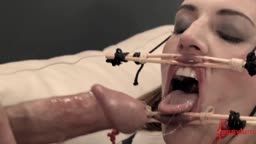 Facefucked in restraints and ATM