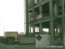 Mature construction worker balls torture