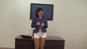 Handcuffed on carpet