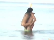Crazy Couple Fucks In The Sea