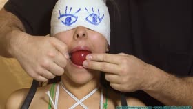Packed up with tightly tied breasts