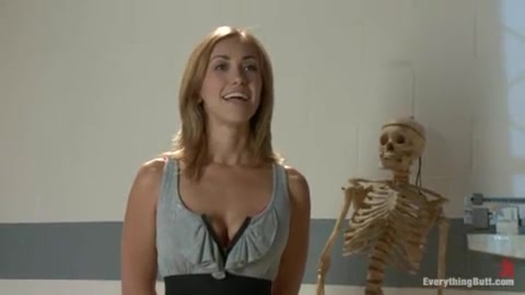 Doctor having fun with her ass