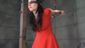 Throat fuck in restraints