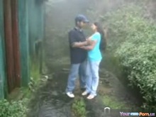 Vanilla - Cute Teen Fucks Her BF In The Rain