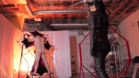 Bullwhipped male slave