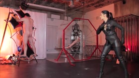 Bullwhipped male slave