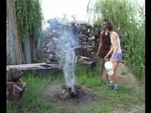 Skinny Girl and the Cane