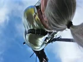 Orgasm while suspended upside down