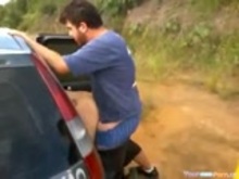 Vanilla - Slut Fucks Doggystyle In A Car
