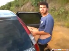 Vanilla - Slut Fucks Doggystyle In A Car