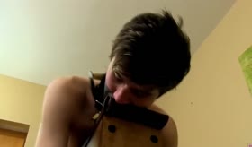 Gay - Restrained Twink gets Fucked