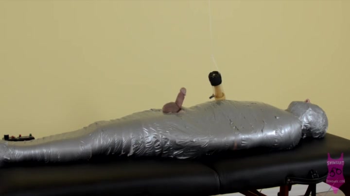 Milked in Duct Tape from Head to Toe