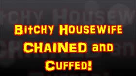 Housewife in cuffs and chains