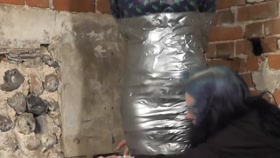 Her very own duct tape dummy