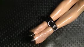 All rubber handjob
