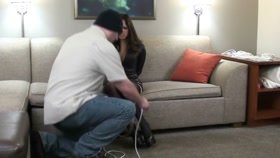 Hannah in Learther Bondage