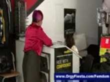 Mature redhead cbt mistress spanks sissy  ...