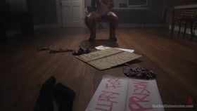 Sexy chick bound for the taking