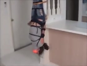 Upside down on the wall