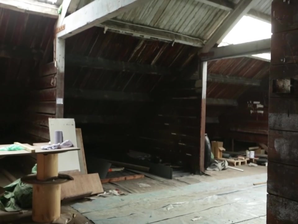 In the attic