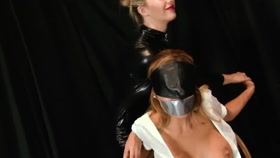 Blonde having fun with her sex slut