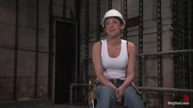 Construction Yard and Surprised Employee