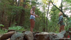 Krissy Lynn and Cassandra Nix Camping