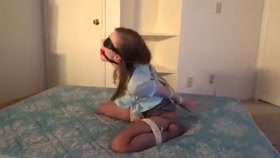 Frogtied, Gagged and Blindfolded