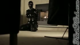 Latex, straps and Inflatable Plug