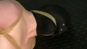 Handjob for Hogtied Male