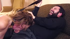 Mona Wales Gagging on Cock