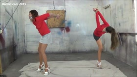 Nicole and Vivian in Strappado Bondage