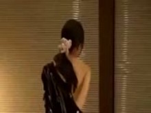 Japanese girl with latex catsuit