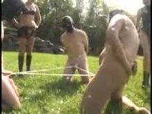 Tug of war and ballbusting