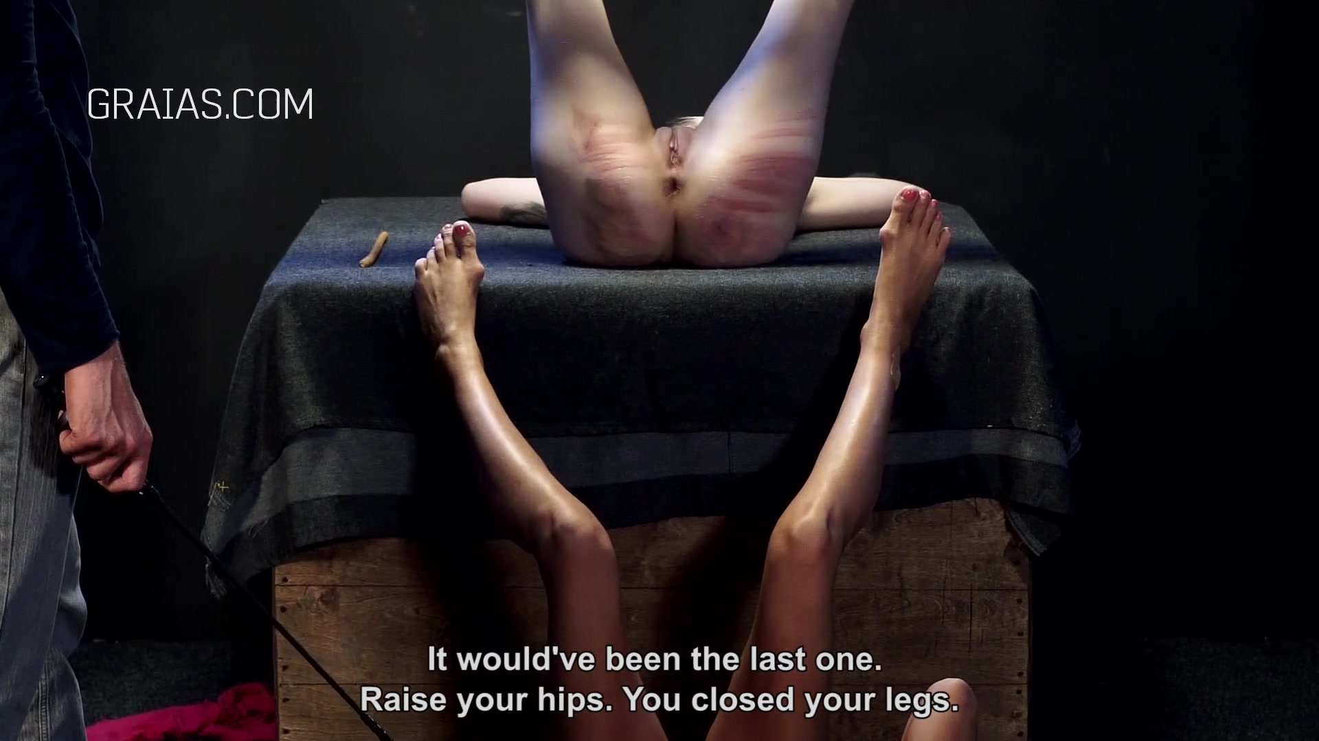 Tit and Cunt Cane Beating