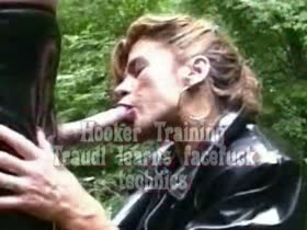 Streetwhore Traudl - Facefuck in the Woods