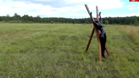 Chained and Used Latex Girl Outdoors