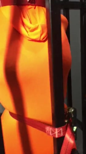 Tightly Locked Up Into Cage