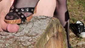 Cock Trampled Outdoors