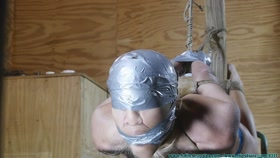 Duct Tape and Painful Bondage with Clamps