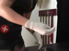 Femdom - Mistress whips her slave in suspension