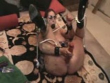 Gagged and Chained slut - Homemade BDSM