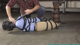 Booted and Hooded Hogtie