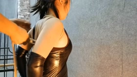 Caged Chinese Property Forced To Cum