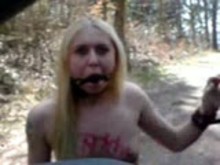 Sklavin - German Slave Masturbating Outdoors